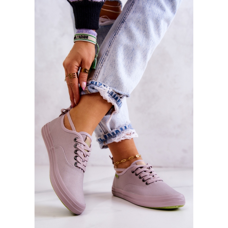 Lagane ženske tenisice Big Star JJ274264 Siva ružičasta 2