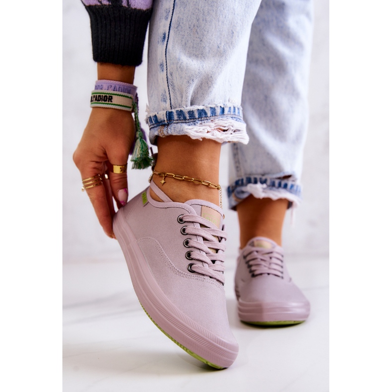 Lagane ženske tenisice Big Star JJ274264 Siva ružičasta 1