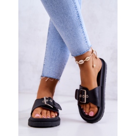 Klasične papuče s kopčom Big Star JJ274A307 crne crna 2