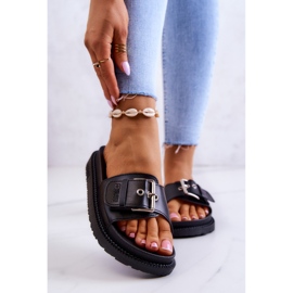 Klasične papuče s kopčom Big Star JJ274A307 crne crno 1