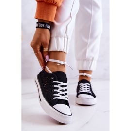 Ženske crne Venture tenisice od tkanine s ažurom crna 1