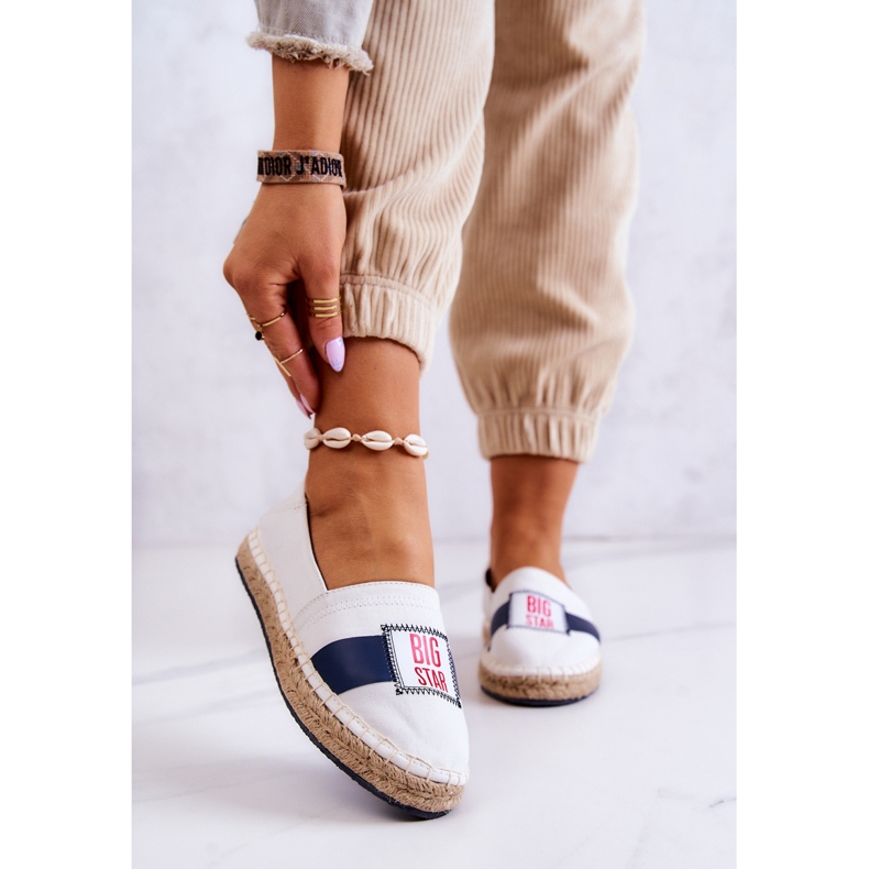 Ženske slip-on espadrile Big Star JJ274964 bijela i tamnoplava 1