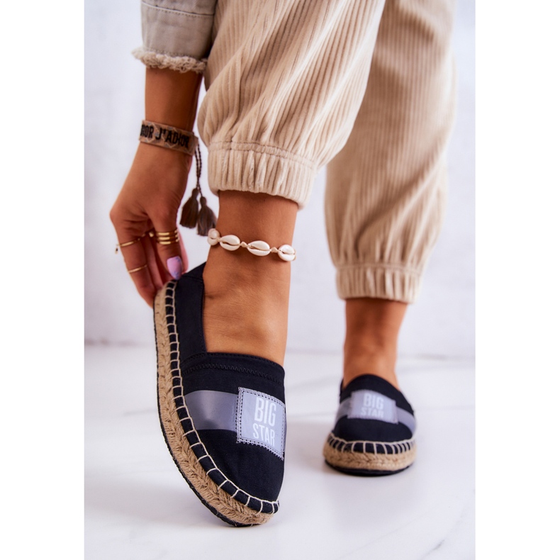 Ženske espadrile Slip Big Star JJ274963 crne crna 2