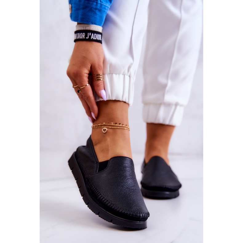 Ženske kožne slip-on cipele Maciejka 03512-01 crne crna 1