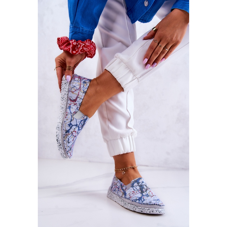 Ženske kožne slip-on cipele Maciejka 03512-39 Plave plava 2