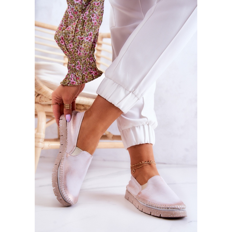 Ženske kožne slip on cipele Maciejka 03512-28 Svijetlo roze ružičasta 2