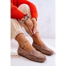 Ženske antilop mokasinke Big Star JJ274658 Cappuccino bež smeđa 2