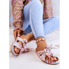 Klasične papuče s cvijećem Big Star JJ274703 Svijetlo sive višebojan 2