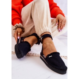 Ženske espadrile s kopčom Big Star JJ274888 crne crna 2