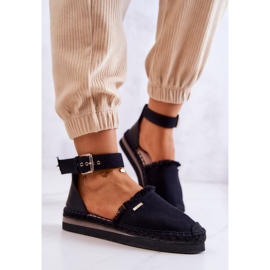 Ženske espadrile s kopčom Big Star JJ274888 crne crno 1