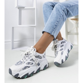 Ženske bijele tenisice iz Melsena bijela raznobojna 1