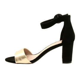 Crno-zlatne sandale na petu Evento 20SD98-1617 zlatna 1