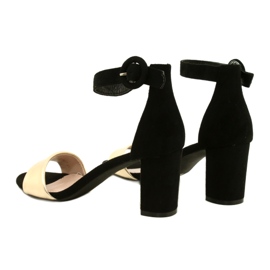 Crno-zlatne sandale na petu Evento 20SD98-1617 zlatna 4