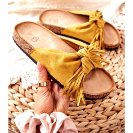 Žute japanke s plutenim potplatom i resama žuta boja 1