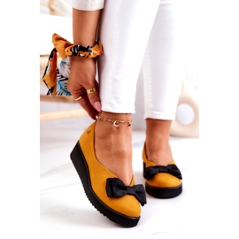 Suede balerinke na platformi Maciejka 05062-07 Žuta žuta boja 1