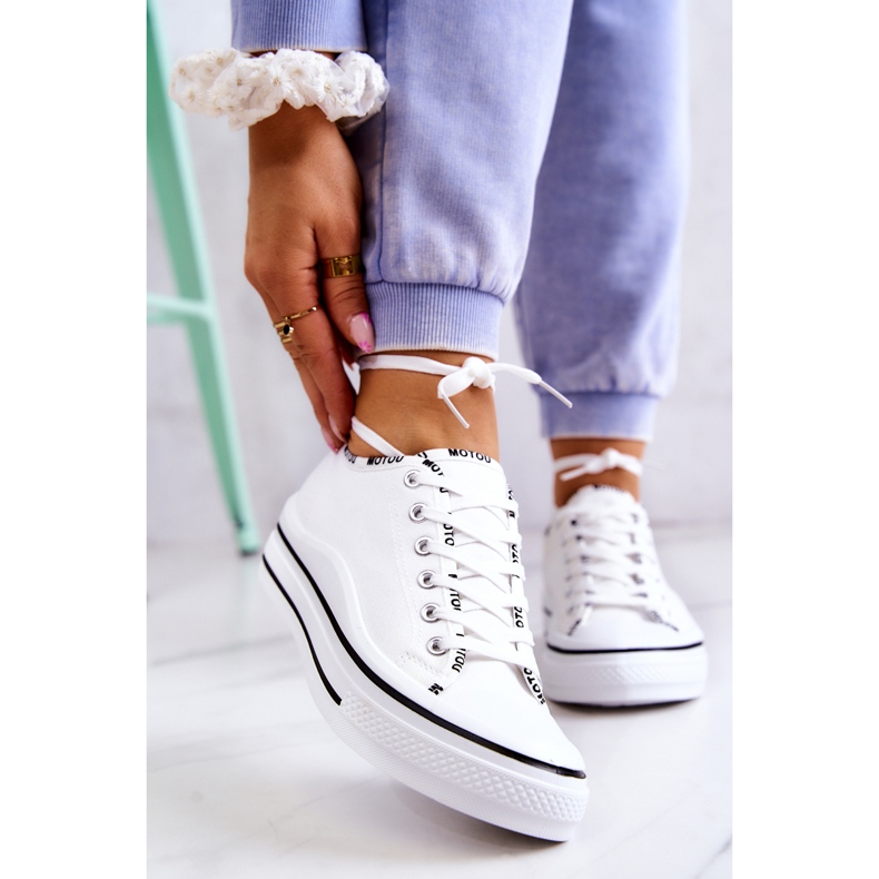 S.Barski Ženske bijele menifee vezane tenisice bijela 1