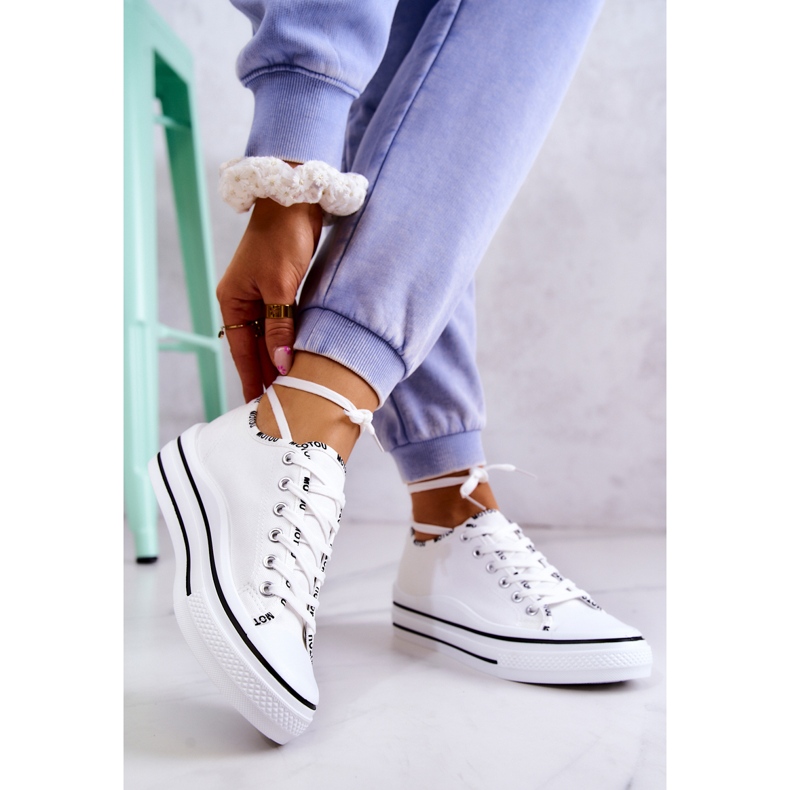 S.Barski Ženske bijele menifee vezane tenisice bijela 2