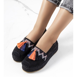 Crne espadrile na platformi Pisquid crno 1