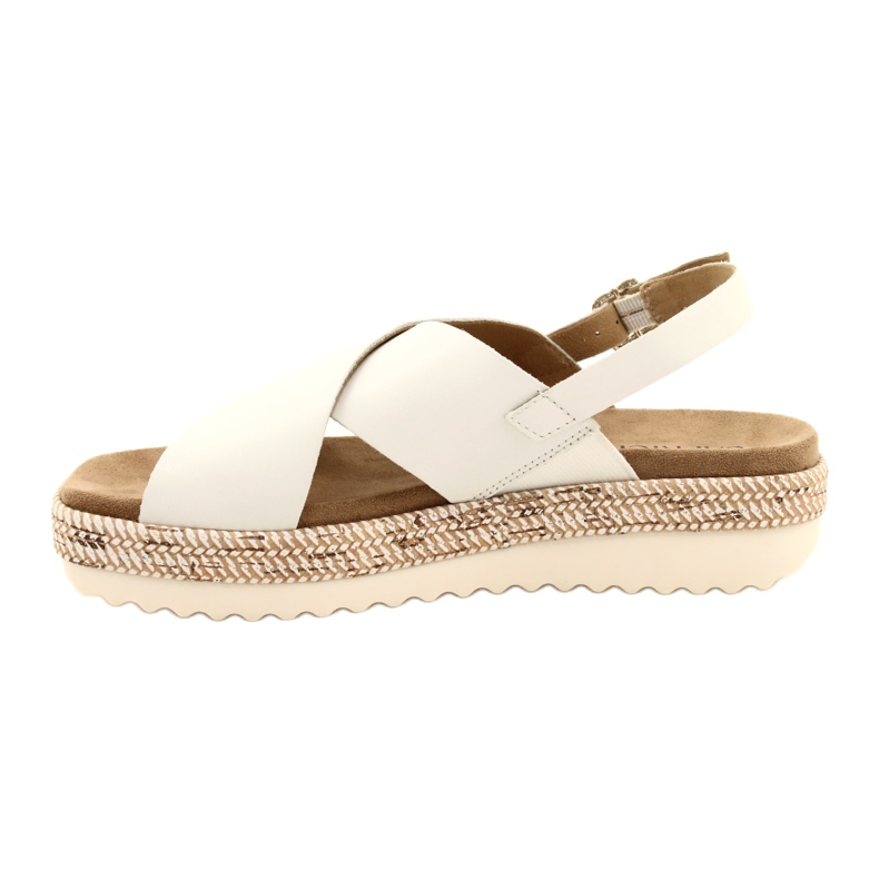 Caprice Kožne sandale kaprice na platformi 9-28712 102 bijela 1