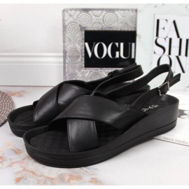 Crne Vinceza W JAN117A sandale na klin crna 2