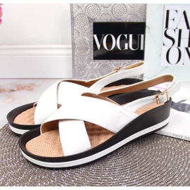 Sandale na klin Vinceza W JAN117B bijele bijela 2