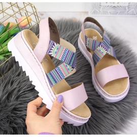 Rieker W RKR533 ljubičaste gumene sandale ljubičasta 1