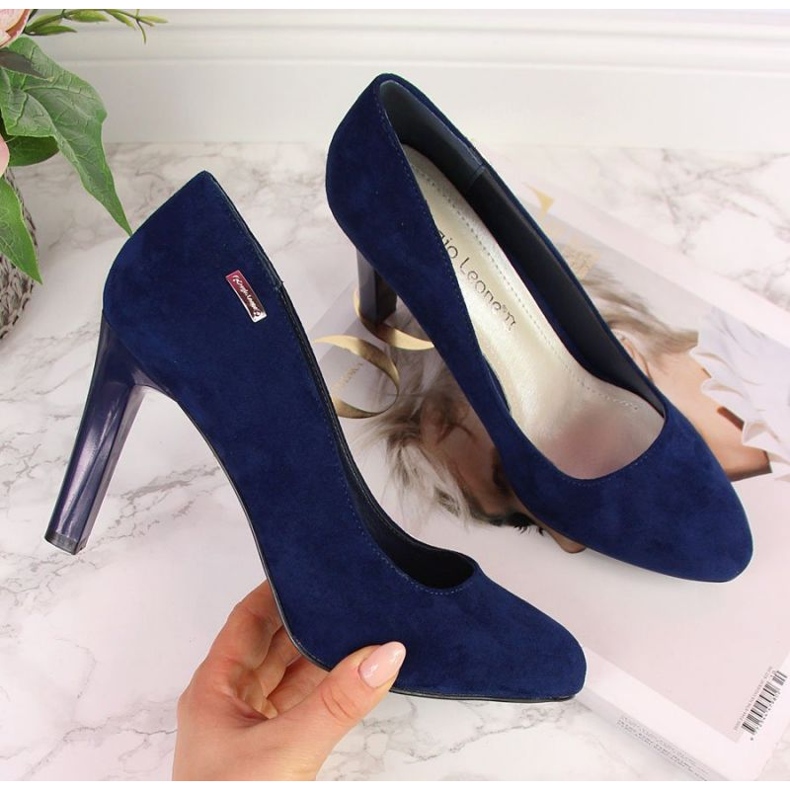 Suede pumpe Sergio Leone W SK3AP tamnoplave mornarsko plava 1