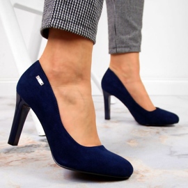 Suede pumpe Sergio Leone W SK3AP tamnoplave mornarsko plava 2