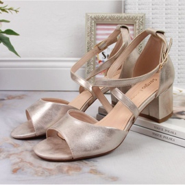 Sandale na stupu Sergio Leone W SK367B zlato zlatna 2