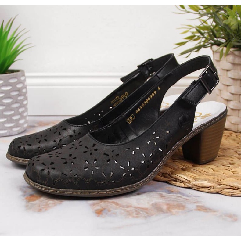 Rieker W RKR531 ažurne sandale crne crna 2