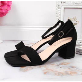 Crne sandale na post Vinceza W JAN107A crna 2