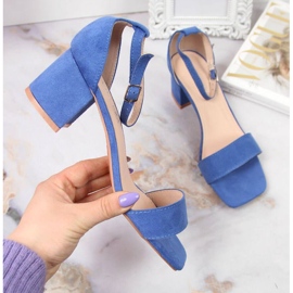 Sandale na stup Vinceza W JAN107B plave plava 1