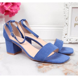 Sandale na stup Vinceza W JAN107B plave plava 2