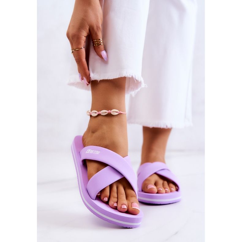 Ženske pjenaste papuče Big Star JJ274A340 Violet ljubičasta 1