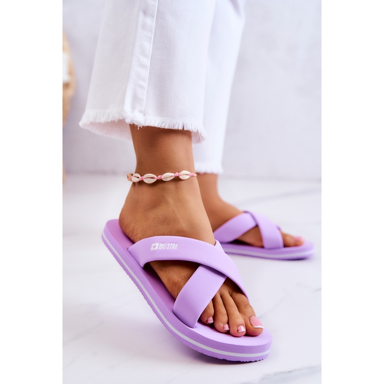 Ženske pjenaste papuče Big Star JJ274A340 Violet ljubičasta 2