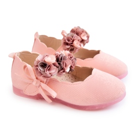 Vinceza Dječje balerinke s čičak ružičastim Caitlin cvjetovima ružičasta 4