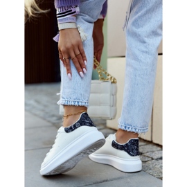 FE1 Klasične ženske sportske cipele crno-bijele Meleris bijela 2