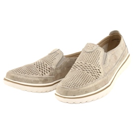 Udobne sportske cipele na platformi Jezzi 20PB08-1653 bež zlatni 3