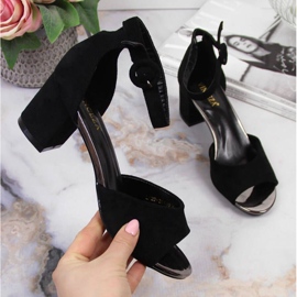 Crne sandale na post Vinceza W JAN96B crno 1