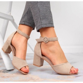 Sandale na Vinceza W JAN96D bež stup 2