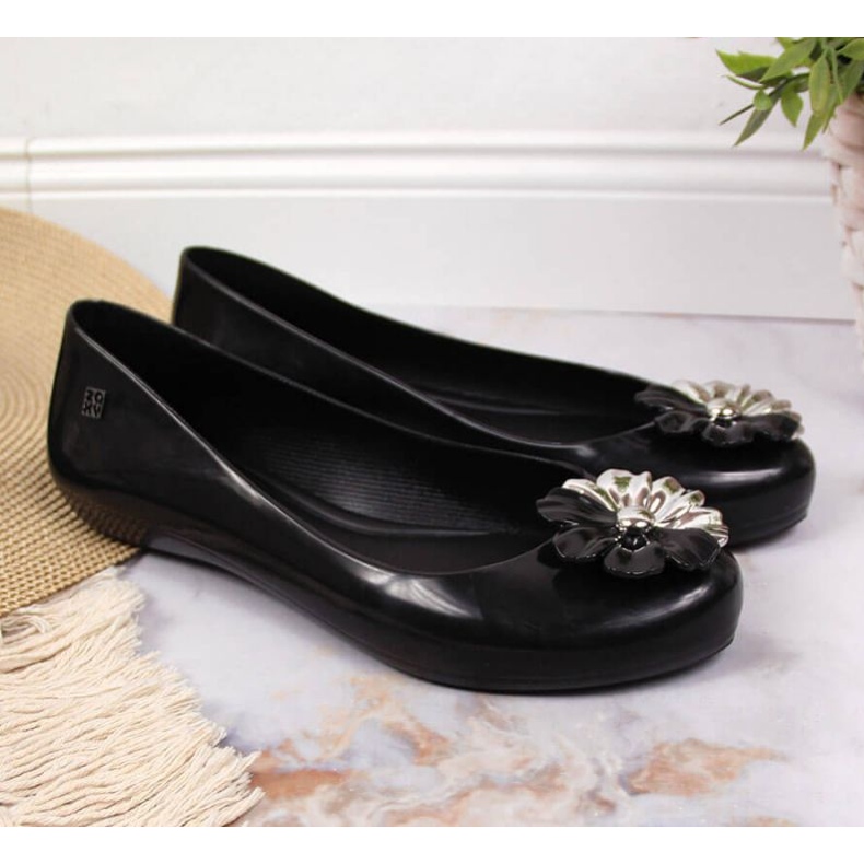 Meliski balerinke sa Zaxy cvijetom W INT1712 crne crno 2