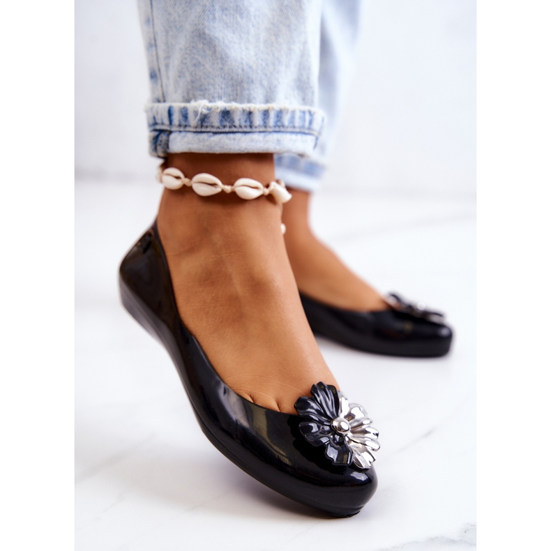 Ženske mirisne gumene balerinke ZAXY JJ285048 crne crna 2