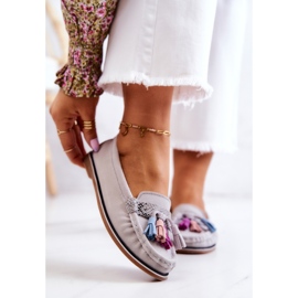 Ženske antilop mokasinke s resama, siva Laressa 1