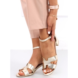 Nabila zlatne sandale na visoku petu zlatni 1