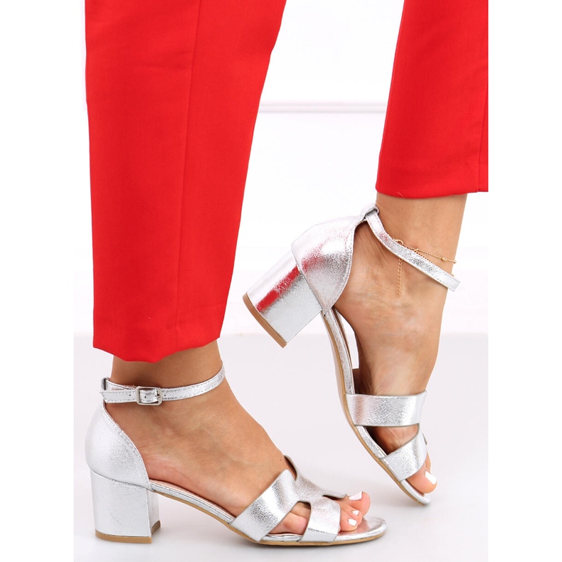 Sandale s visokom potpeticom iz Nabila Silver srebro 1