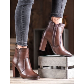 Super Mode Smeđe čizme s eko kožom smeđa 1