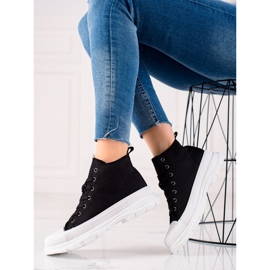 Forever Folie Crne tenisice na platformi crno 1