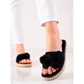 TRENDI Crni Kalpki sa mašnom crna 2