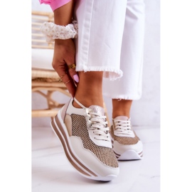 S.Barski Ženske sportske cipele Tenisice bijele i zlatne Bourne bijela zlatni 1