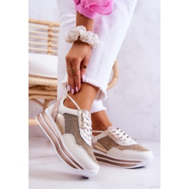 S.Barski Ženske sportske cipele Tenisice bijele i zlatne Bourne bijela zlatni 2